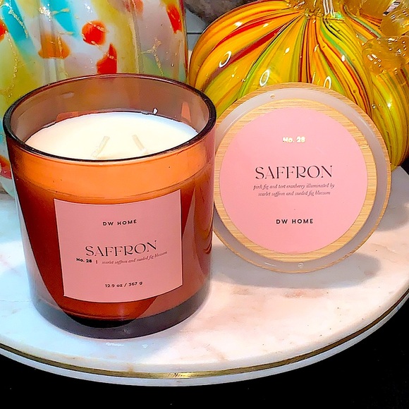 DW HOME CANDLE SAFFRON NO. 24 FIG CRANBERRY 2 WICK RICHLY SCENTED NEW 12.9 oz - Picture 4 of 7